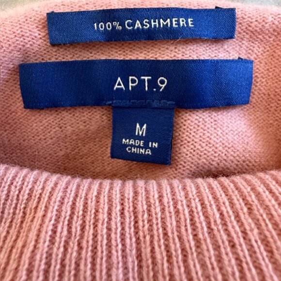 APT 9 Cashmere Pink Turtleneck Sweater Medium - Picture 10 of 11